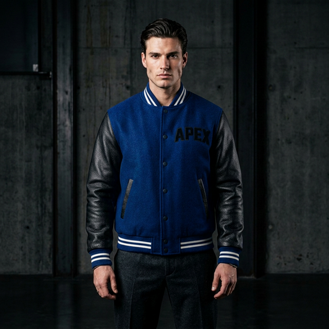 The Apex Varsity — Cobalt colorway