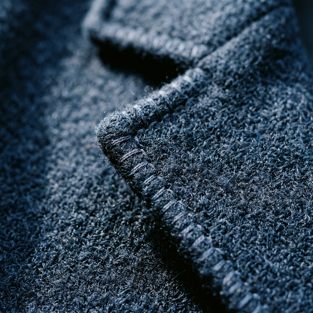 The Sovereign Overcoat — fabric detail close-up