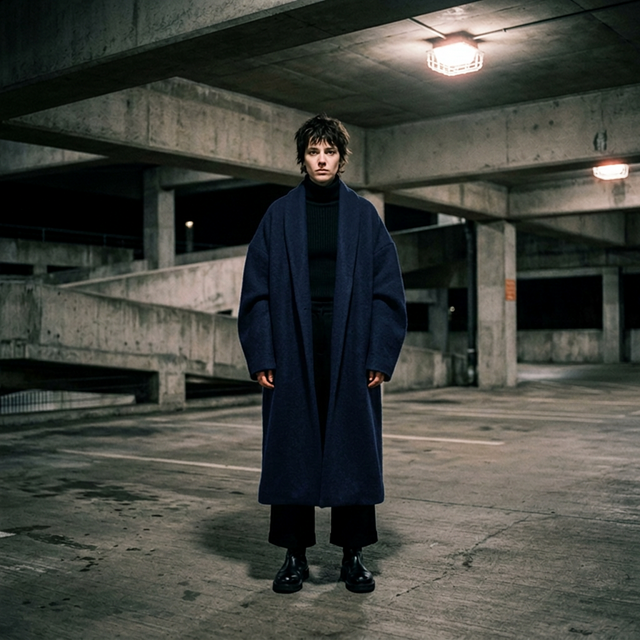 The Sovereign Overcoat — Midnight Navy colorway